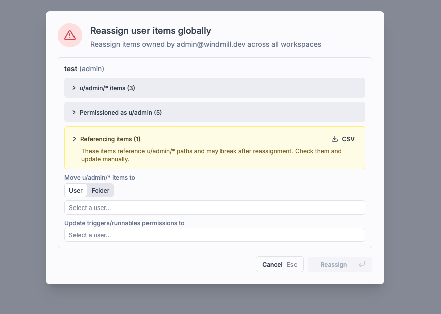 Global offboard